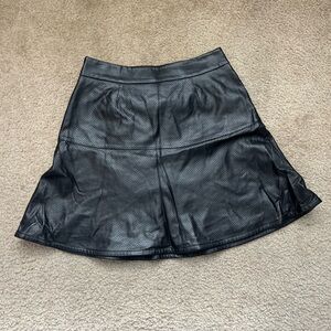 Ann Taylor Black Textured Mini Skirt
